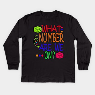 What Number Are We On Funny Bunco Kids Long Sleeve T-Shirt